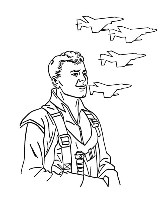 Coloriage Imprimable Pilote Pour les Enfants