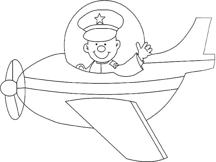 Coloriage Imprimable Pilote
