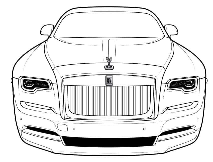 Coloriage Imprimable Rolls-Royce Pour les Enfants