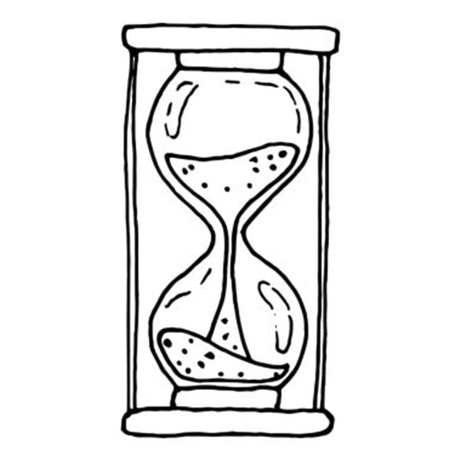 Coloriage Imprimable Sablier Pour les Enfants