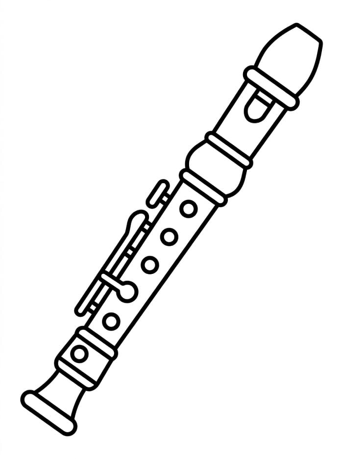 Coloriage Instrument de Musique Flûte
