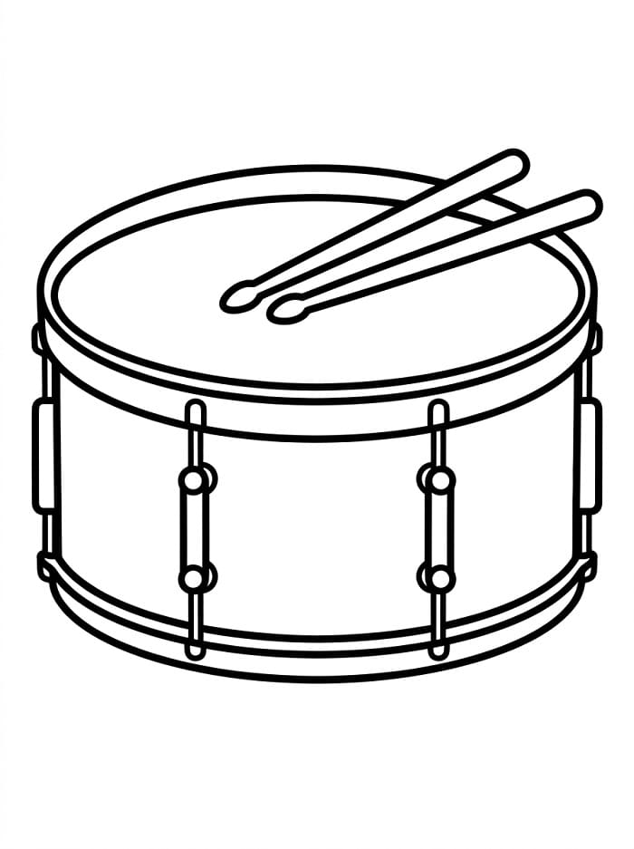 Coloriage Instrument de Musique Tambour