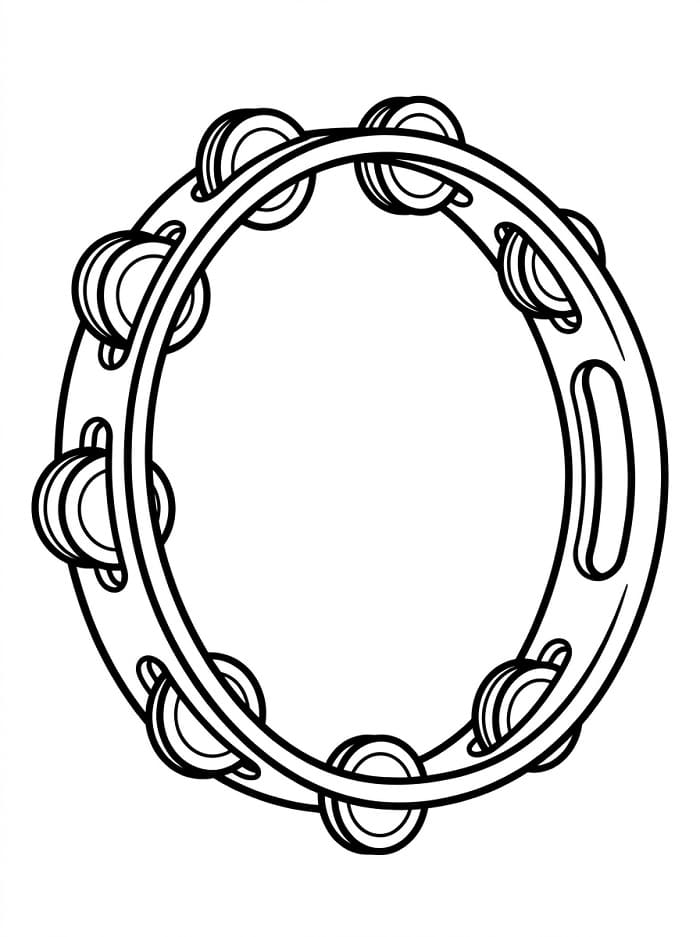 Coloriage Instrument de Musique Tambourin
