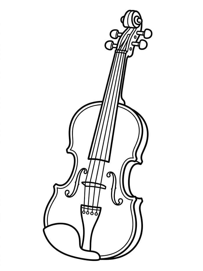 Coloriage Instrument de Musique Violon
