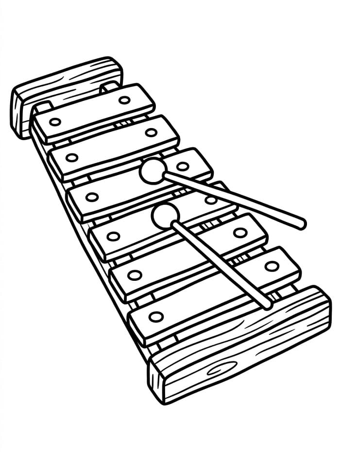 Coloriage Instrument de Musique Xylophone