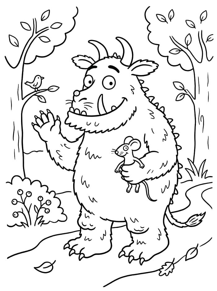 Coloriage Le mignon Gruffalo