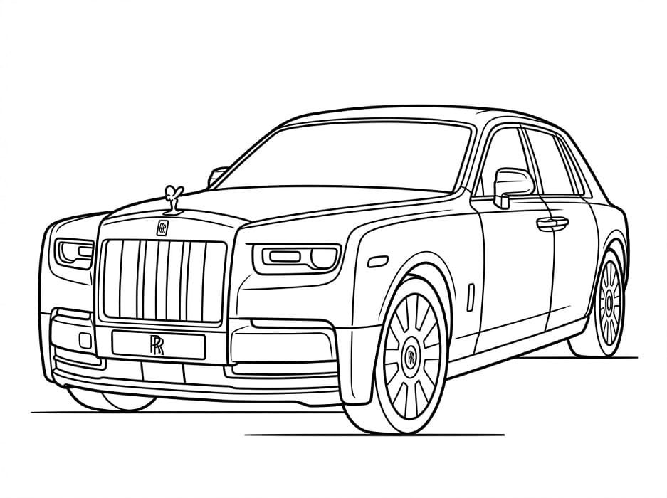 Coloriage Magnifique Rolls-Royce