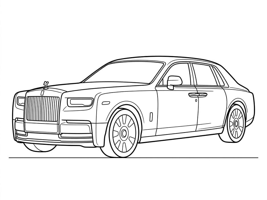 Coloriage Magnifique Voiture Rolls-Royce