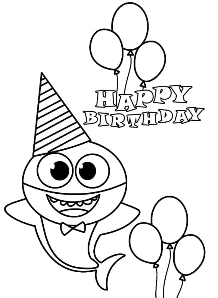 Coloriage Petit bébé requin
