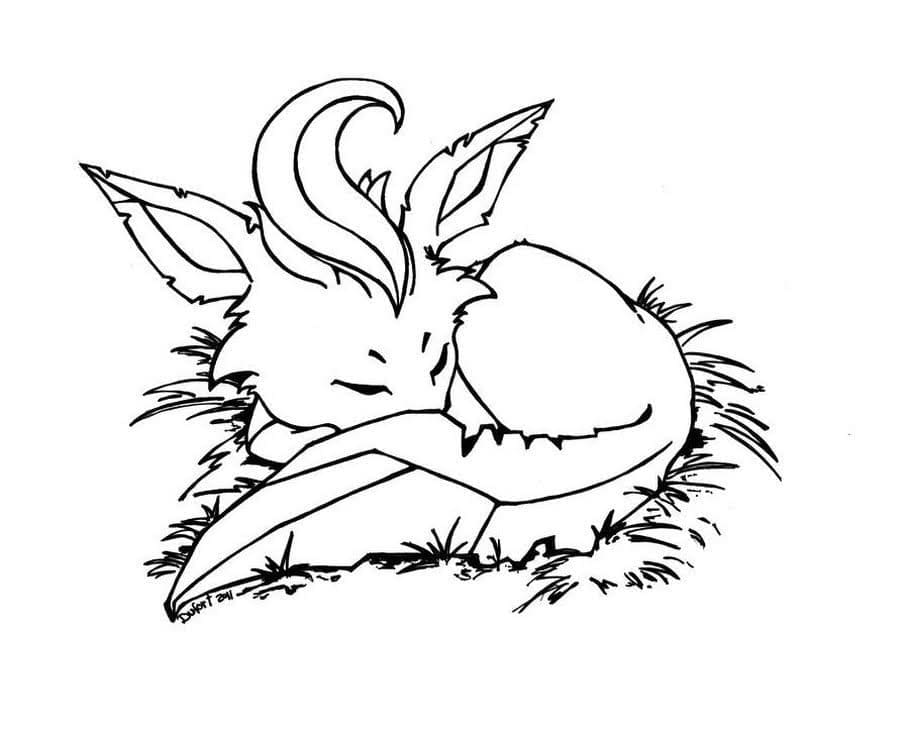 Coloriage Phyllali endormi