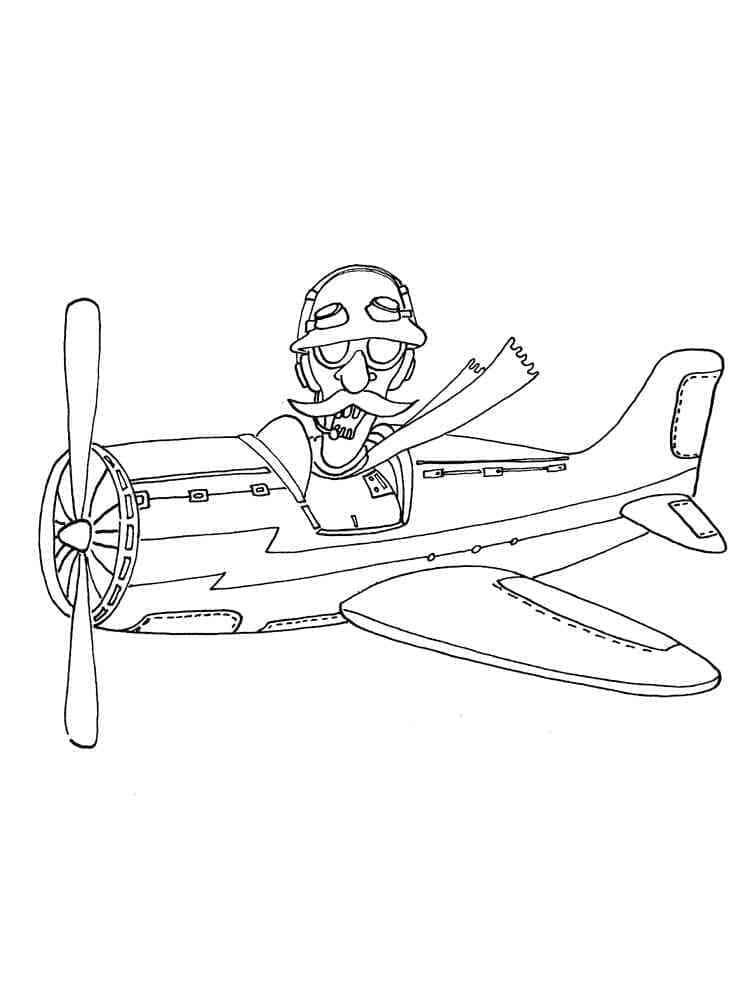 Coloriage Pilote Gratuit Pour les Enfants