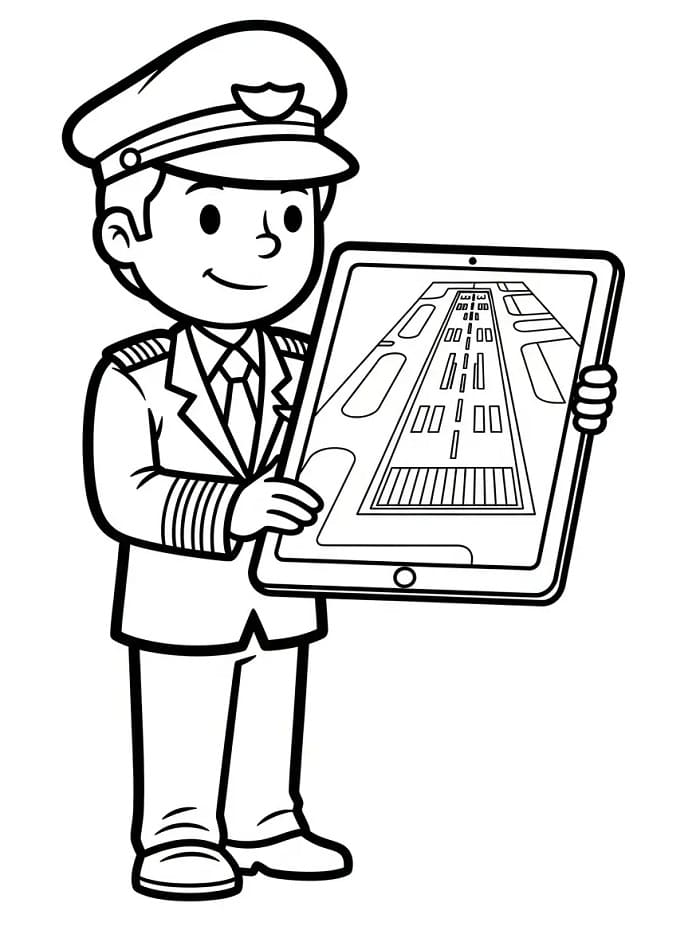 Coloriage Pilote Imprimable Gratuit Pour les Enfants