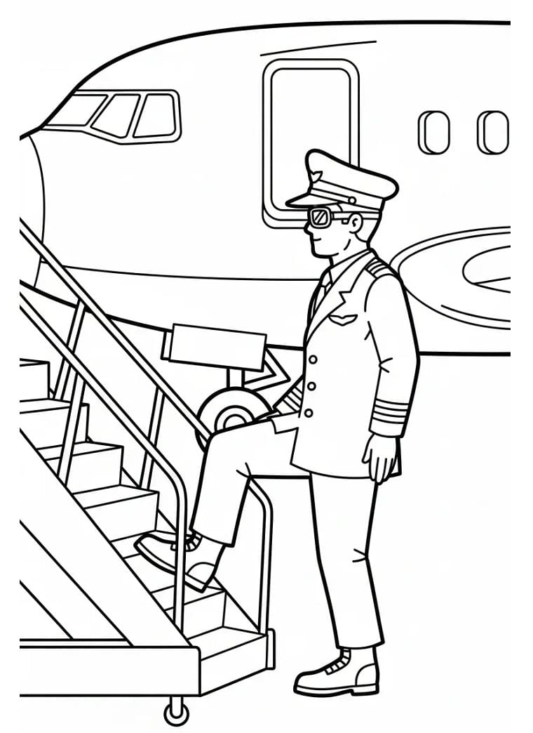Coloriage Pilote Imprimable
