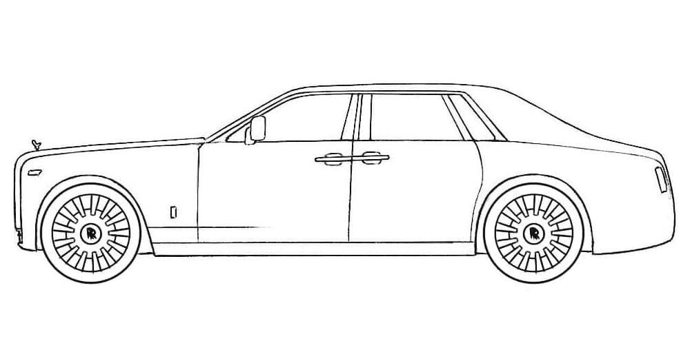 Coloriage Rolls-Royce facile