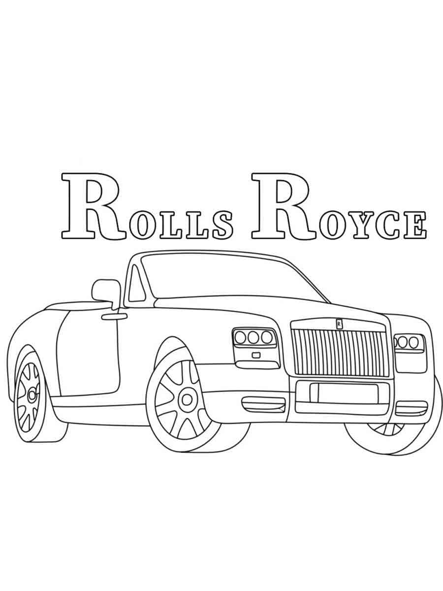 Coloriage Rolls-Royce Pour les Enfants de 1 An