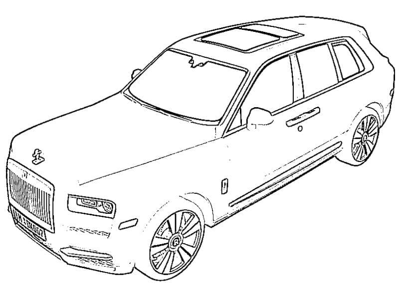Coloriage Rolls-Royce Pour les Enfants de 2 Ans