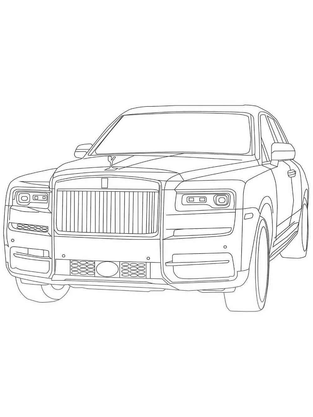 Coloriage Rolls-Royce Pour les Enfants de 3 Ans