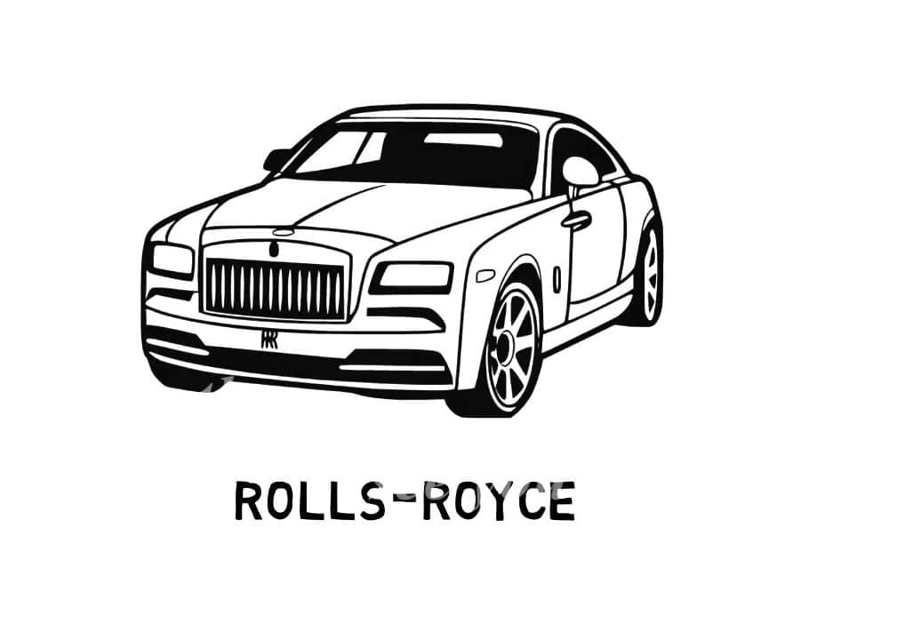 Coloriage Rolls-Royce Pour les Enfants de 5 Ans