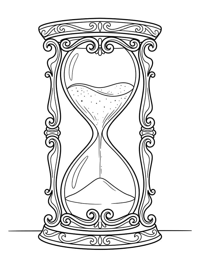 Coloriage Sablier Fantastique