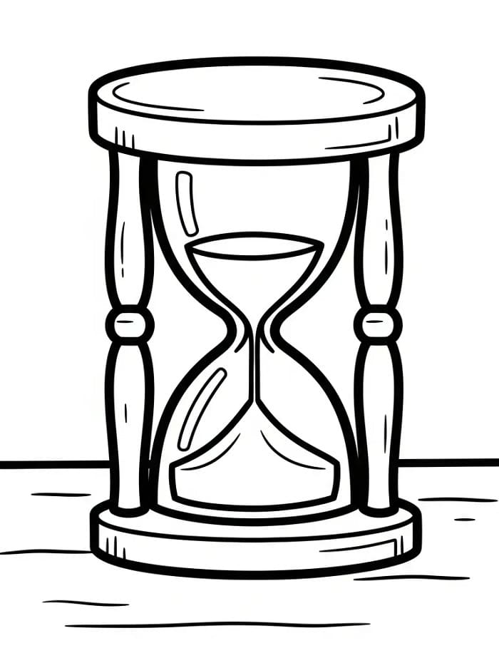 Coloriage Sablier Gratuit Pour les Enfants