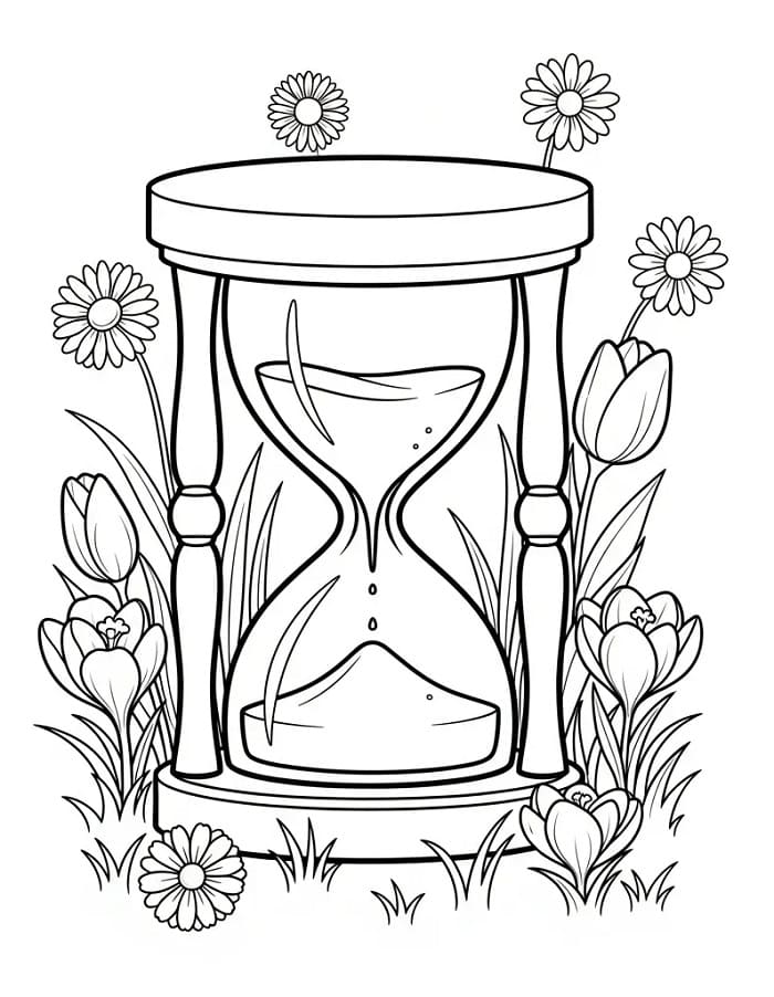 Coloriage Sablier Gratuit