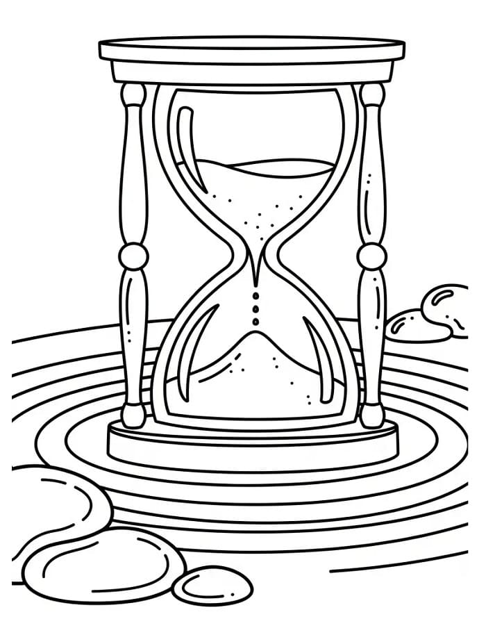 Coloriage Sablier Imprimable