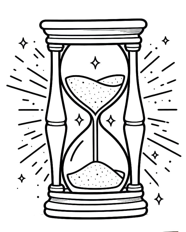 Coloriage Sablier Pour les Enfants de 1 An