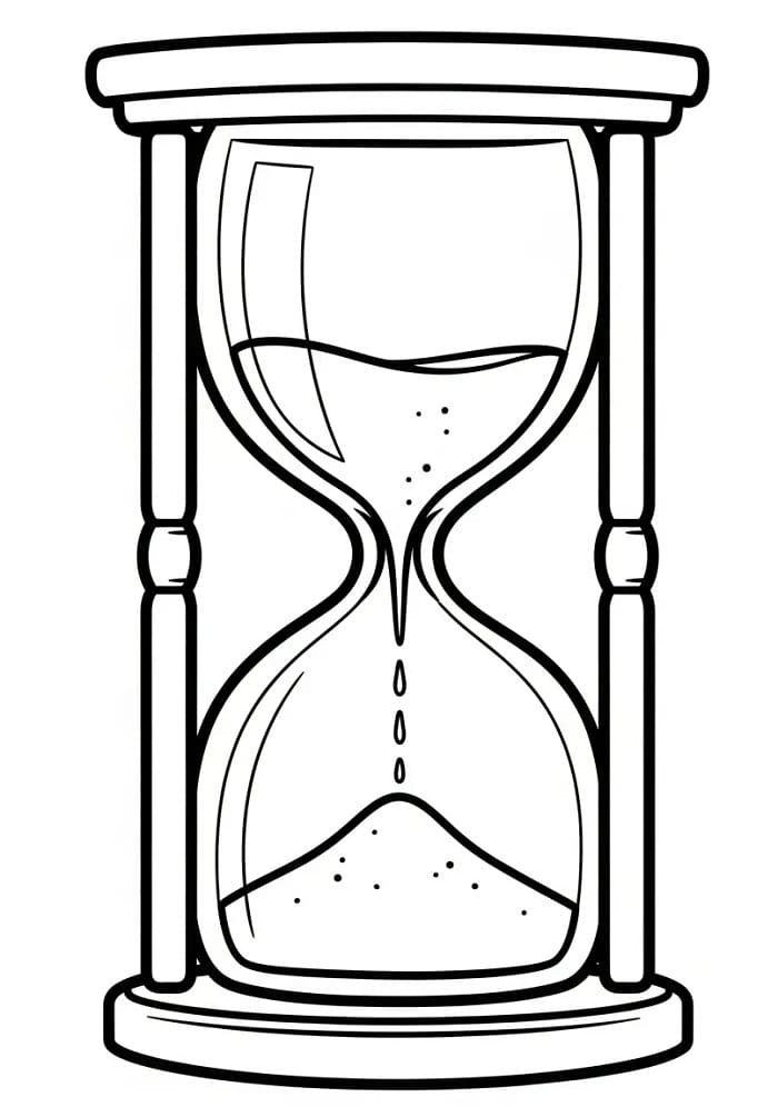 Coloriage Sablier simple