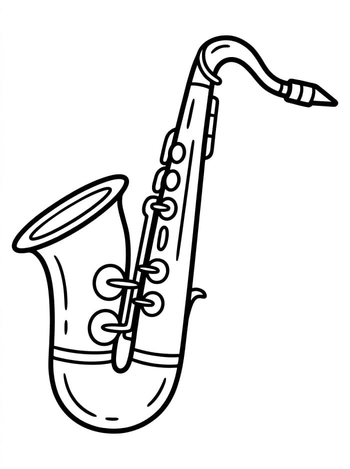 Coloriage Saxophone Instrument de Musique