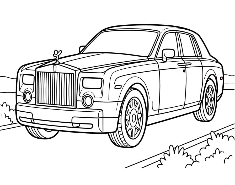 Coloriage Superbe Voiture Rolls-Royce