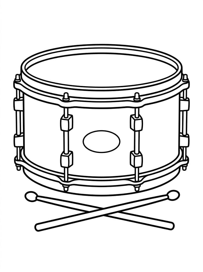 Coloriage Tambour Instrument de Musique