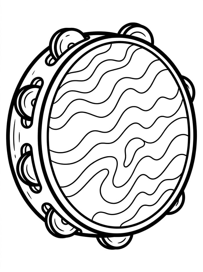 Coloriage Tambourin Instrument de Musique