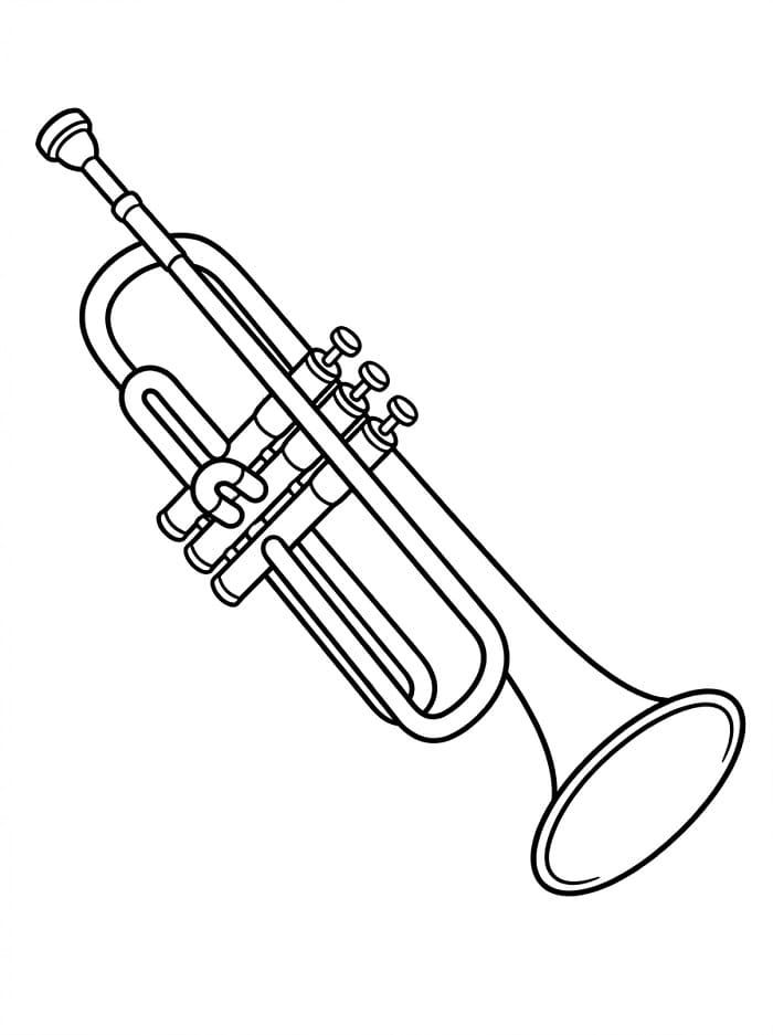 Coloriage Trompette Instrument de Musique