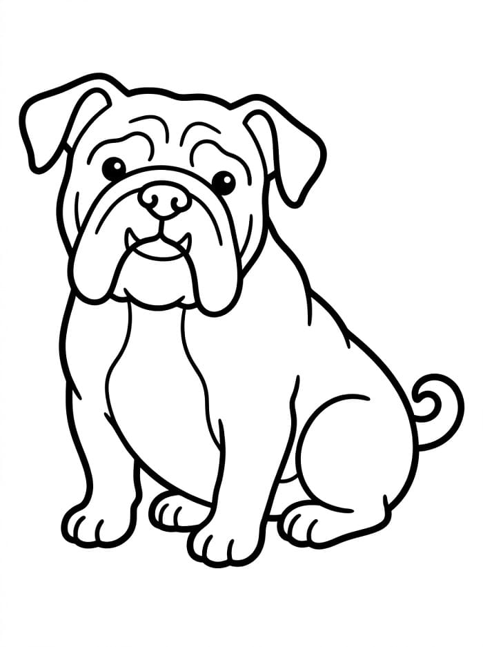 Coloriage Un bouledogue
