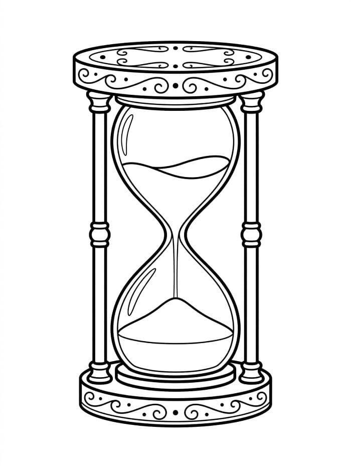 Coloriage Un magnifique sablier