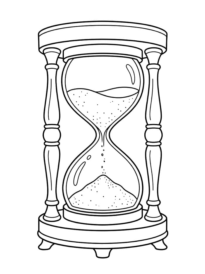 Coloriage Un sablier