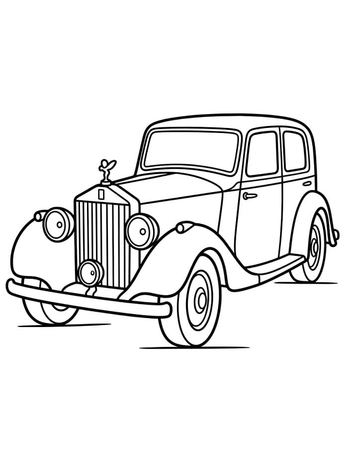 Coloriage Une Rolls-Royce Classique
