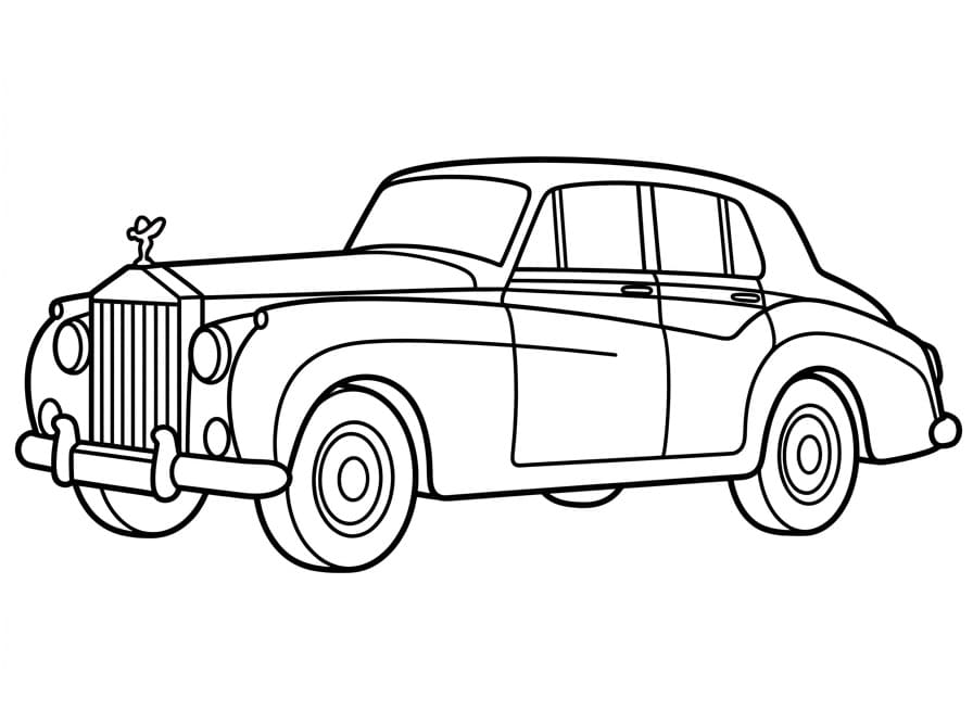 Coloriage Une Voiture Rolls-Royce Classique
