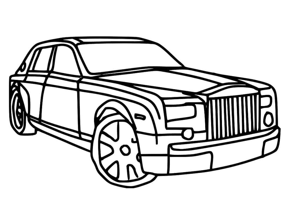 Coloriage Une Voiture Rolls-Royce