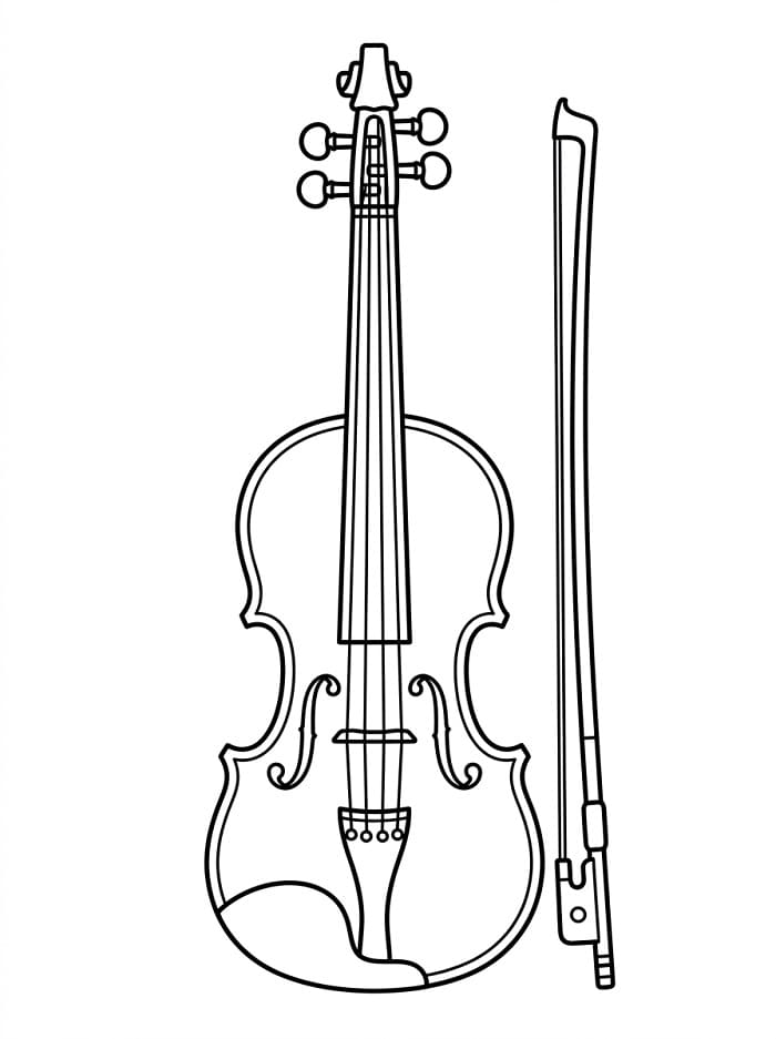 Coloriage Violon Instrument de Musique