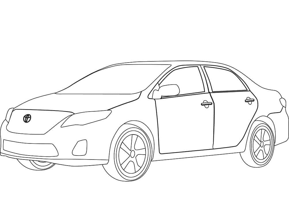 Coloriage Voiture Toyota Corolla
