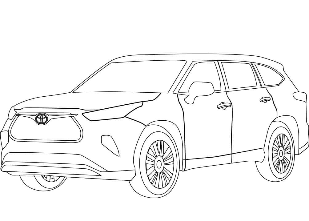 Coloriage Voiture Toyota Highlander