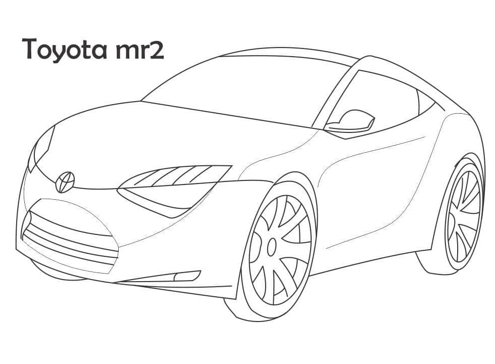 Coloriage Voiture Toyota Mr2