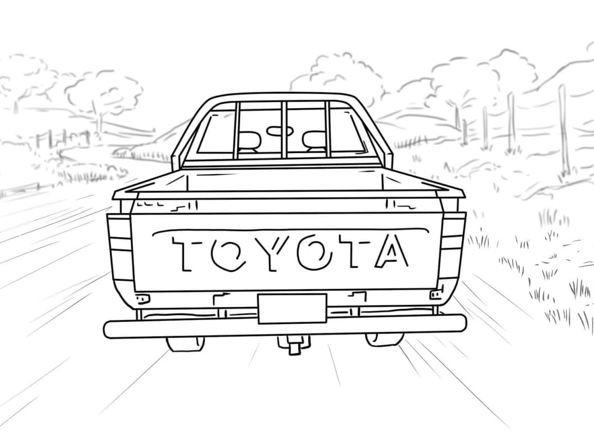 Coloriage Voiture Toyota normale
