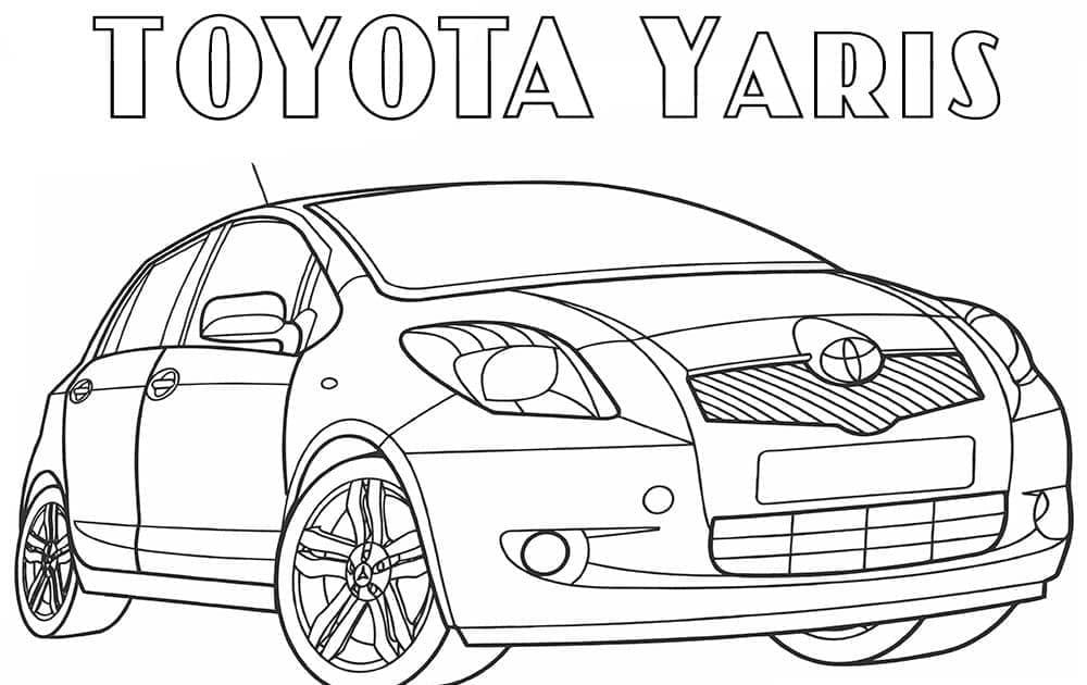 Coloriage Voiture Toyota Yaris