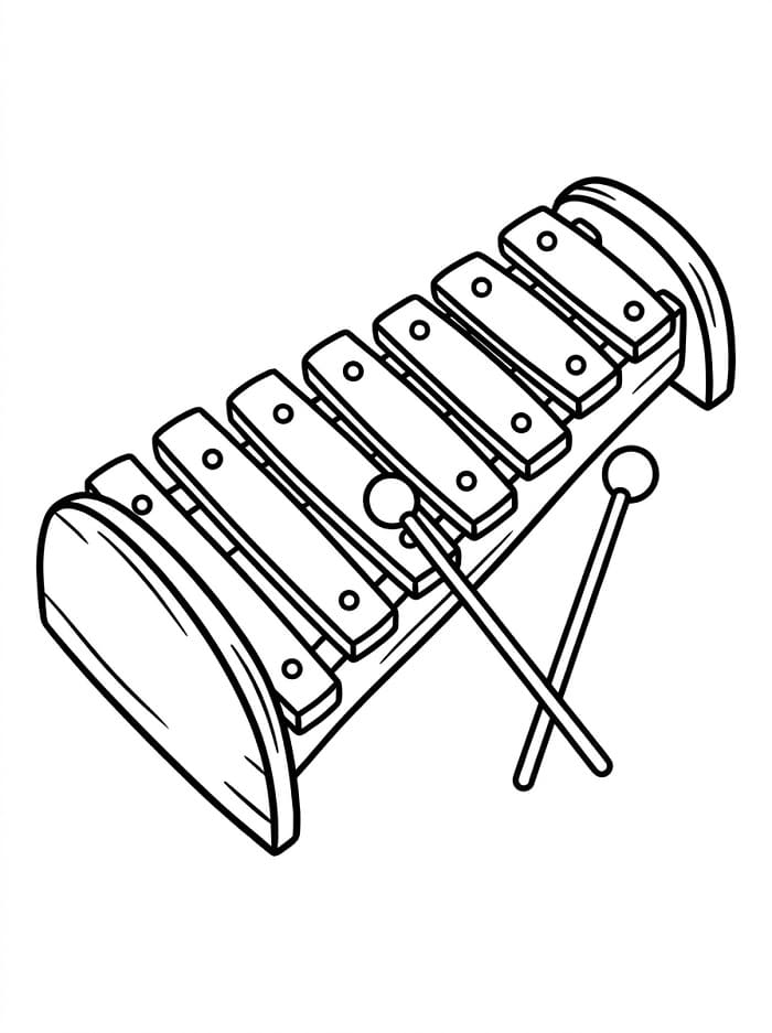 Coloriage Xylophone Instrument de Musique