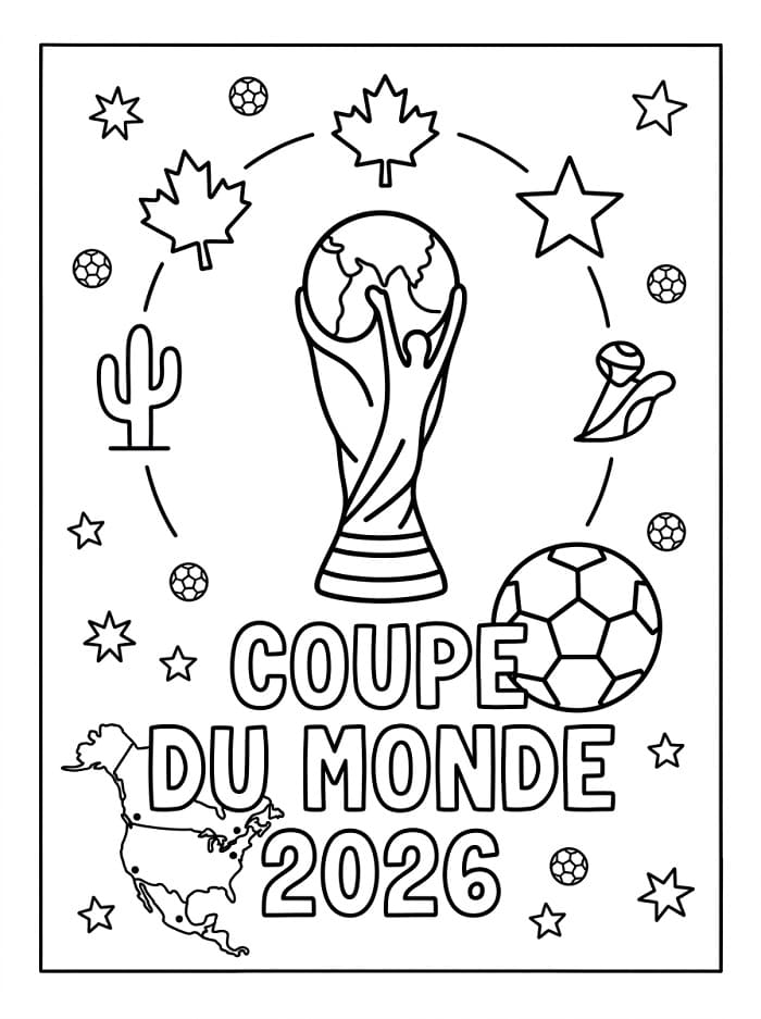 Coloriage 2026 La Coupe du monde