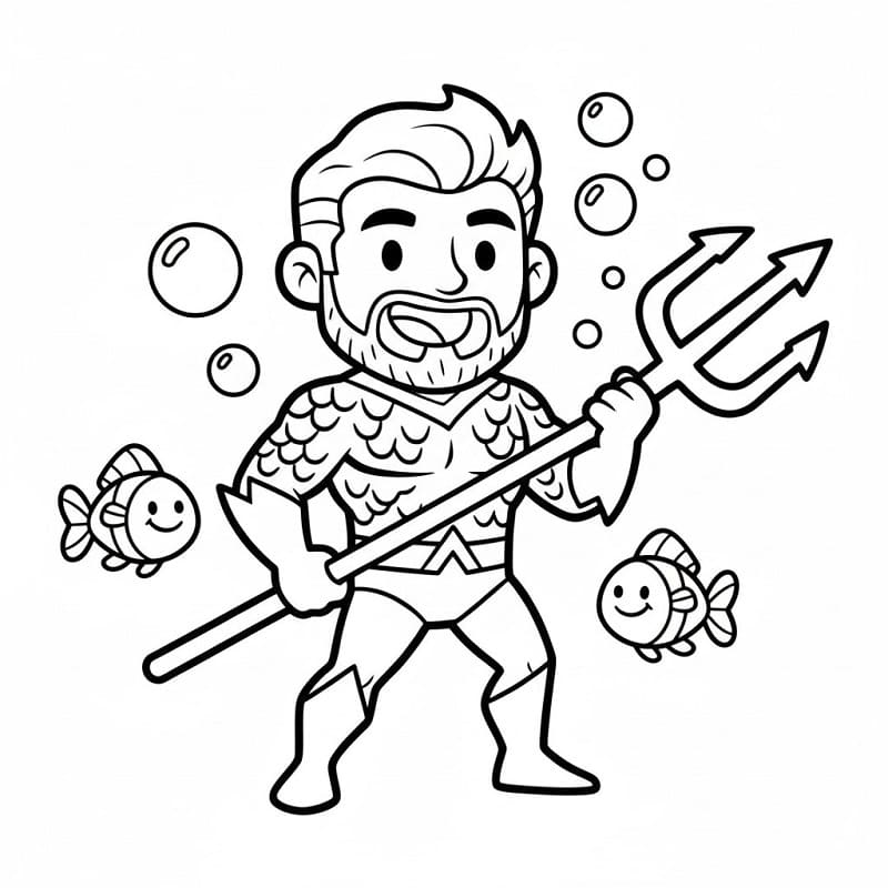 Coloriage Aquaman Justice League