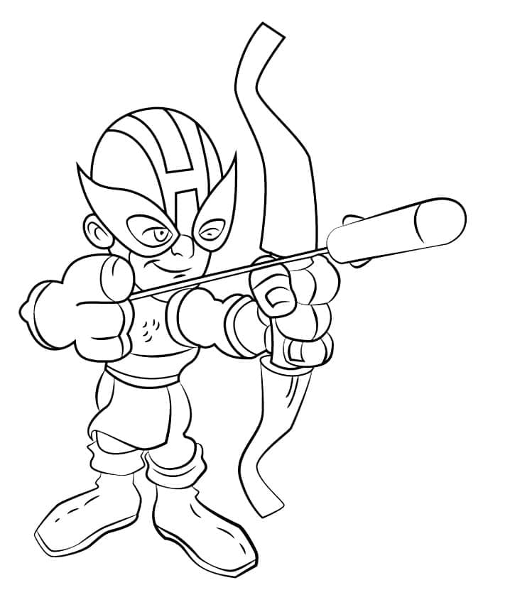 Coloriage Avengers Hawkeye