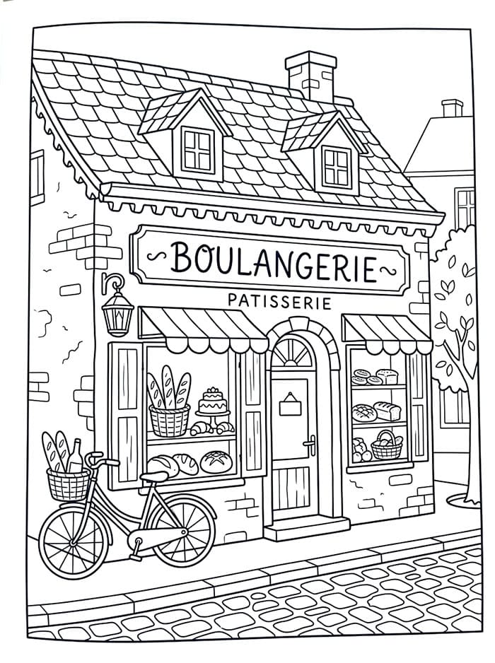 Coloriage Belle boulangerie